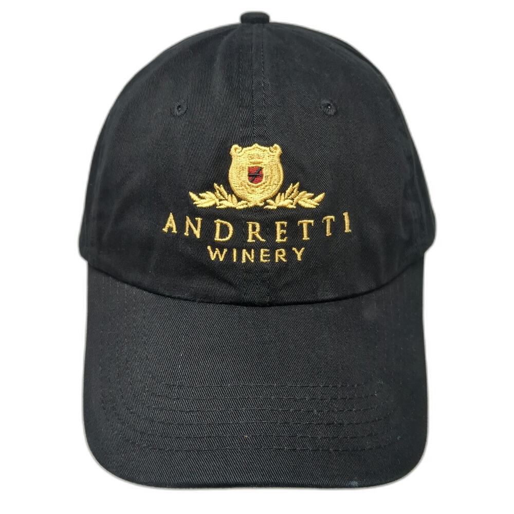 K-Products Baseball Cap Black One Size Andretti Winery Embroidered Cotton Hat